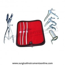 Hegar uterine dilator 3 pieces set,3-4, 5-6, 7-8, mathieu speculum, grave 3pcs, collin large